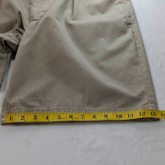 Polo Ralph Lauren Chino Shorts Mens 40 Khaki Beige Pleated High Rise Pockets - Picture 9 of 13